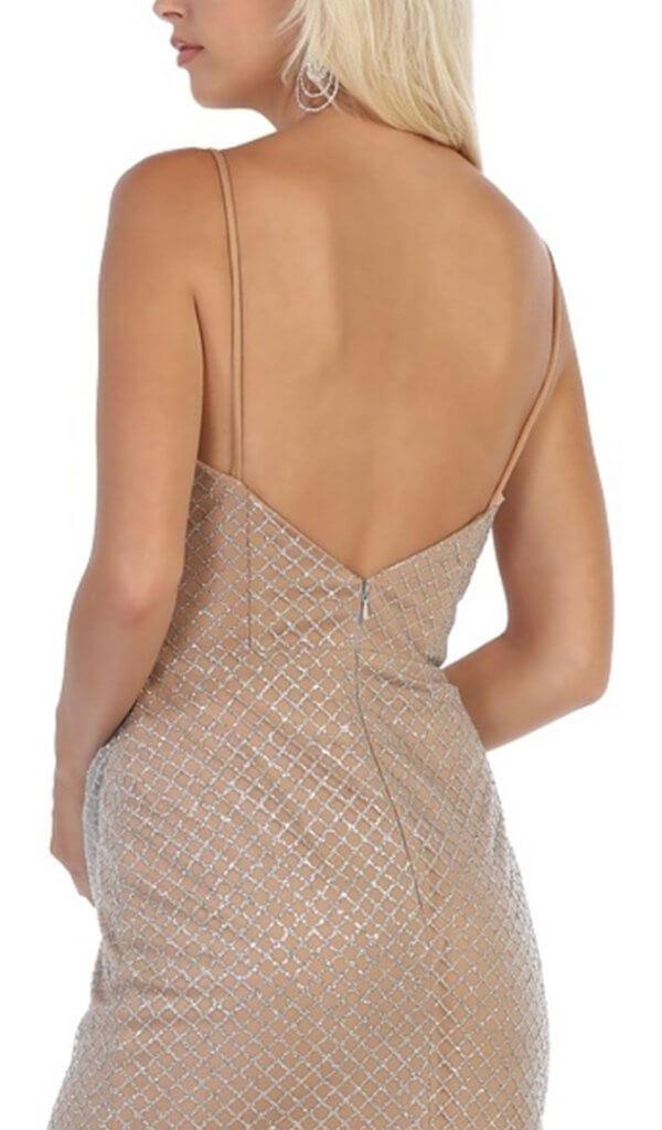 Long Spaghetti Strap Evening Gown Formal Prom Dress - The Dress Outlet May Queen