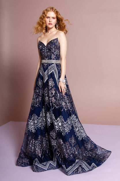 Long Strapless Prom Dress Evening Gown - The Dress Outlet Elizabeth K