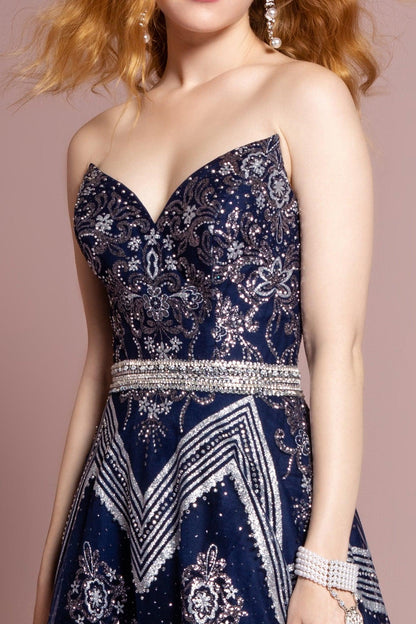 Long Strapless Prom Dress Evening Gown - The Dress Outlet Elizabeth K