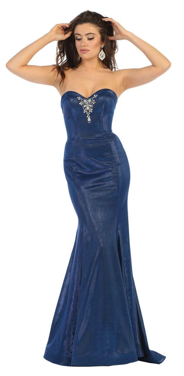 Long Strapless Sweetheart Homecoming Prom Dress - The Dress Outlet May Queen