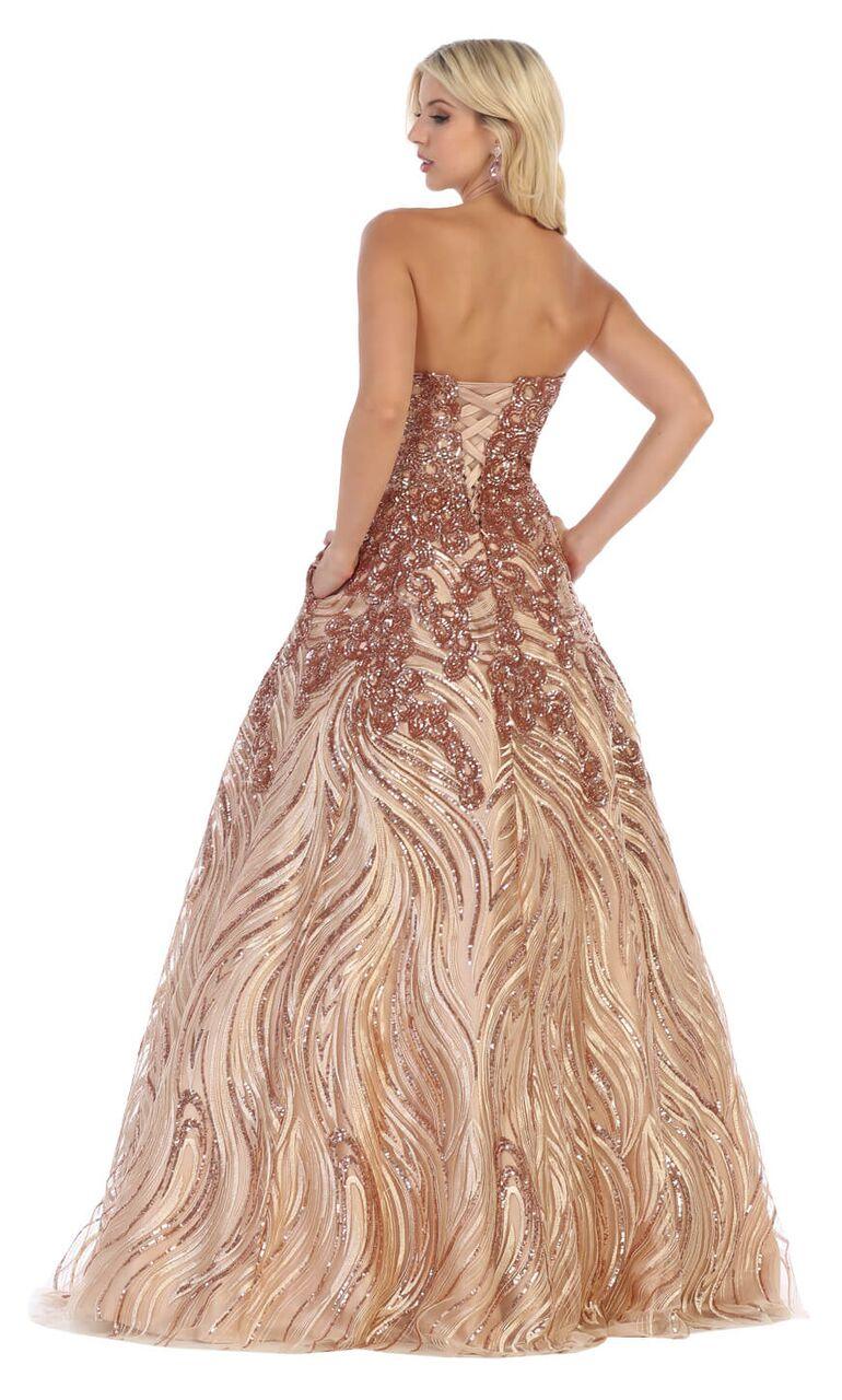 Long Strapless Sweetheart Prom Dress Ball Gown - The Dress Outlet May Queen