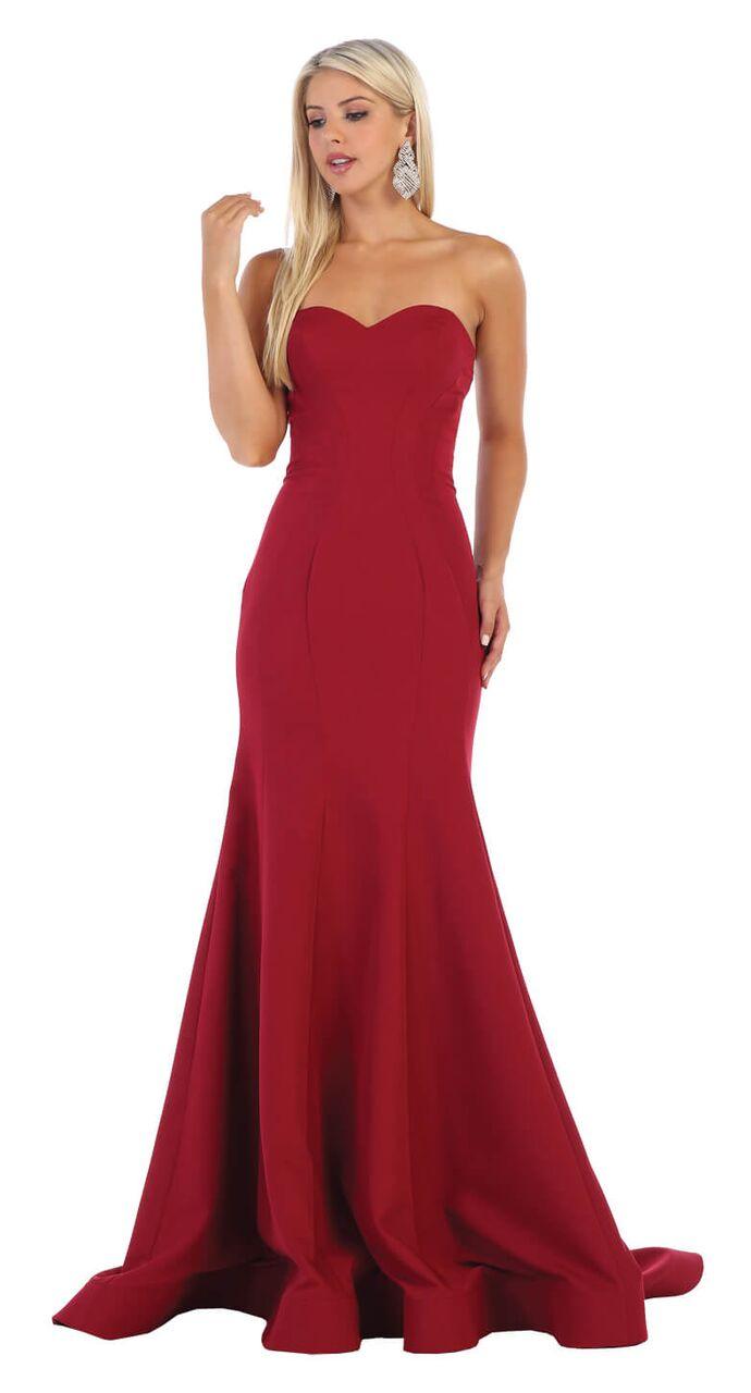 Long Strapless Sweetheart Prom Formal Gown - The Dress Outlet May Queen