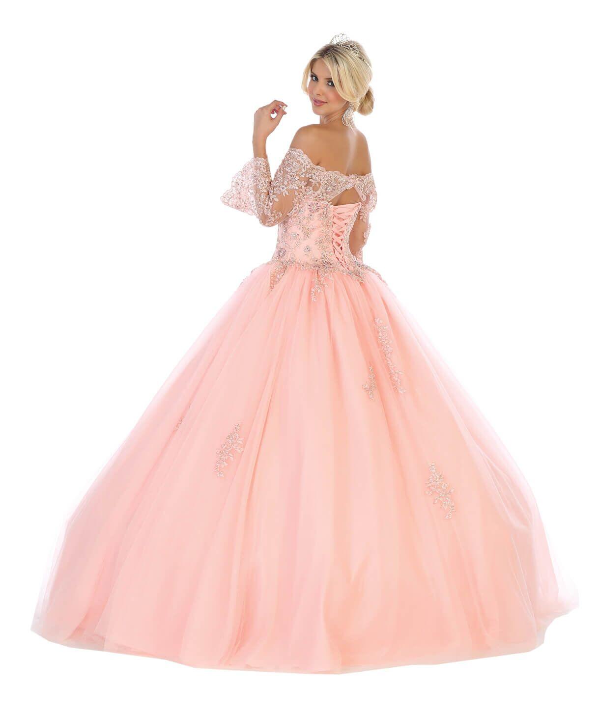 Long Sweet 16 Quinceanera Ball Gown - The Dress Outlet May Queen