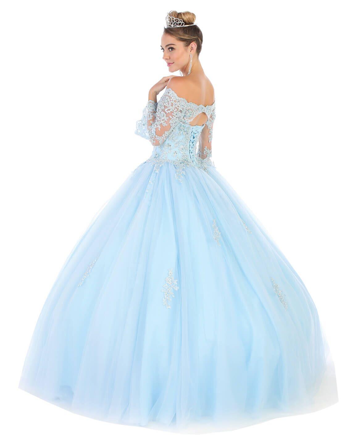 Long Sweet 16 Quinceanera Ball Gown - The Dress Outlet May Queen