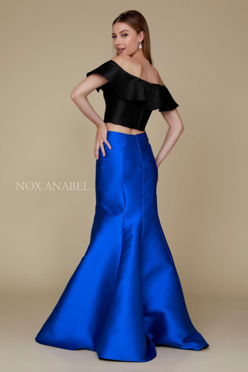 Sexy Two Piece Prom Long Dress Crop Top | Dress Outlet  The Dress Outlet