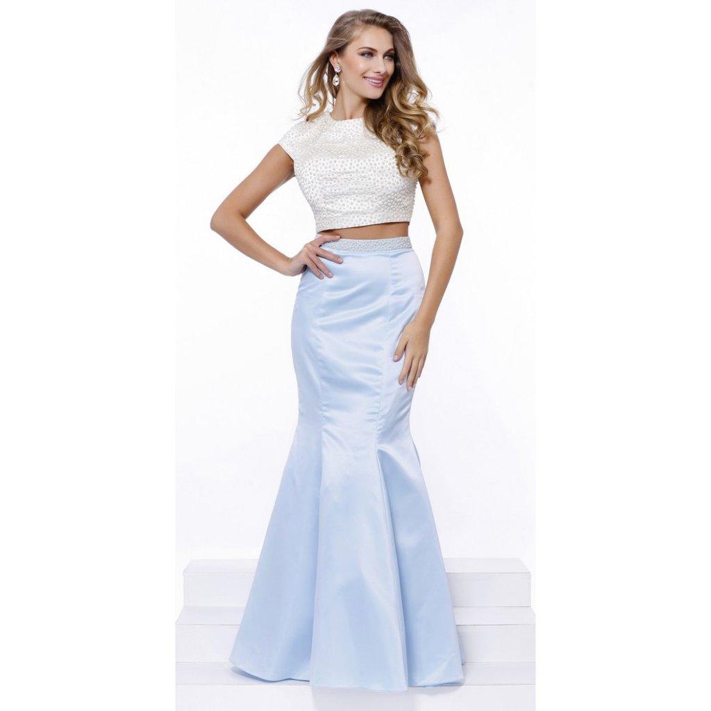 Long Two Piece Formal Prom Dress