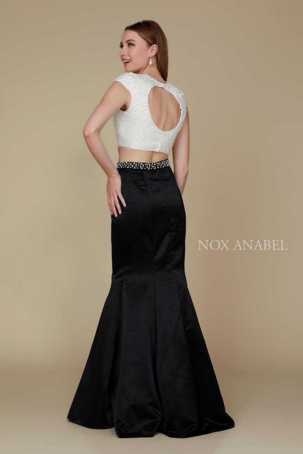 Long Two Piece Formal Prom Dress - The Dress Outlet Nox Anabel