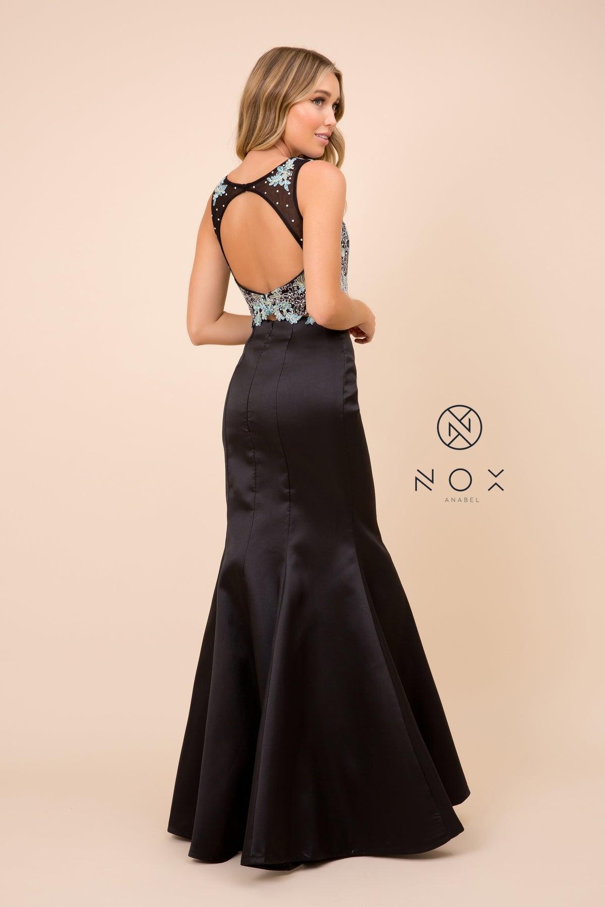 Long Two Piece Mermaid Prom Dress Evening Gown - The Dress Outlet Nox Anabel