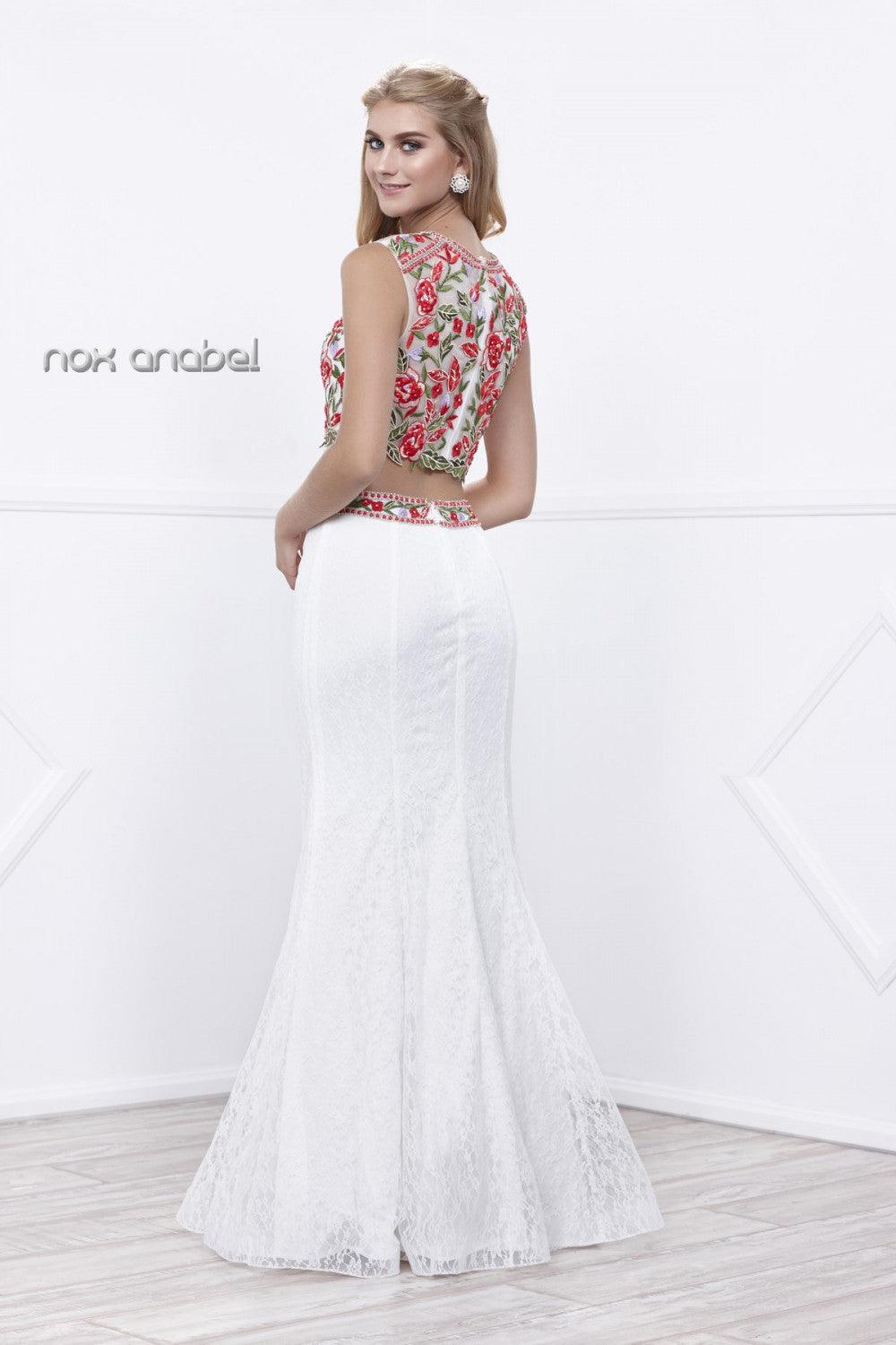 Long Two Piece Prom Dress - The Dress Outlet Nox Anabel