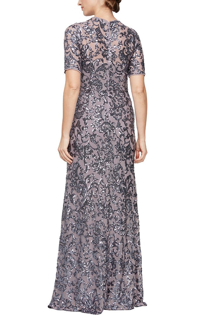Mother of the Bride Dresses Sequin Long Formal Mother of the Bride Dress Icy Orchid