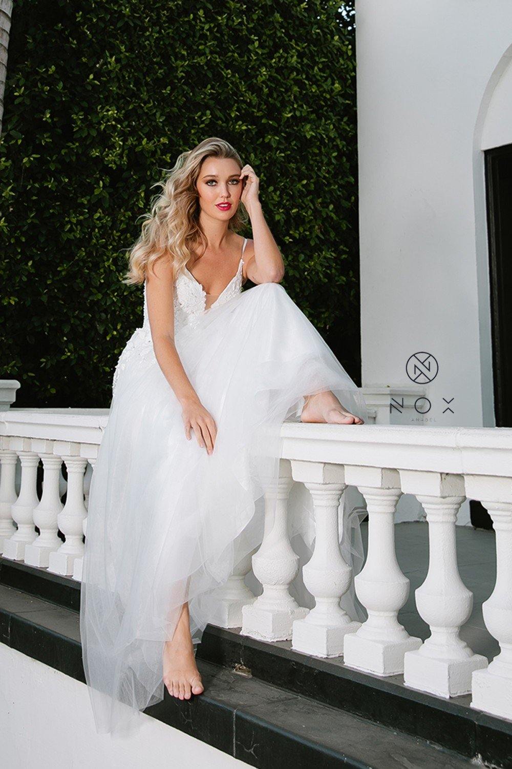 Long Wedding Dress Formal - The Dress Outlet Nox Anabel