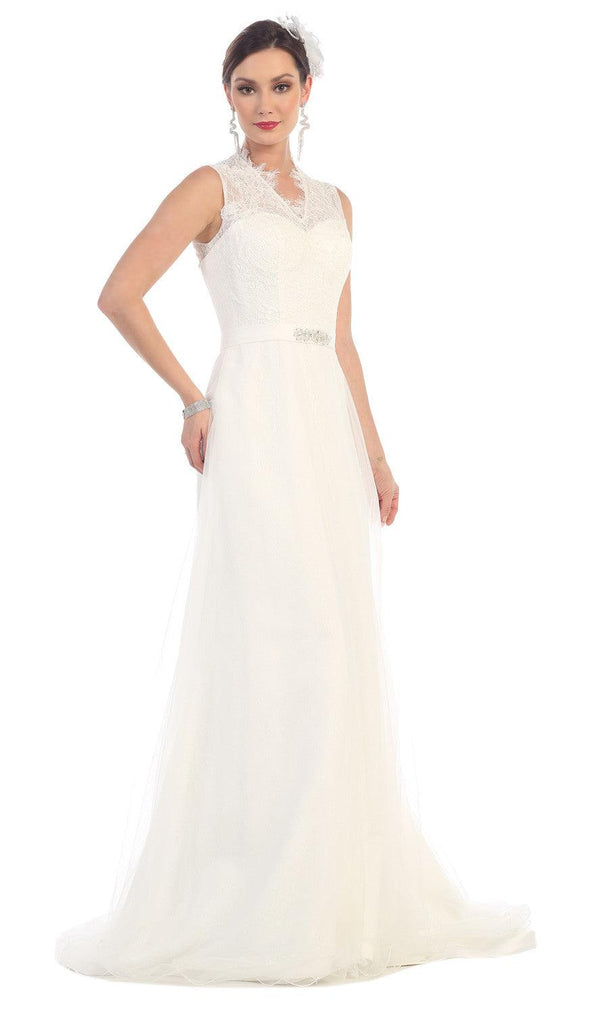 Long Wedding Plus Size Dress