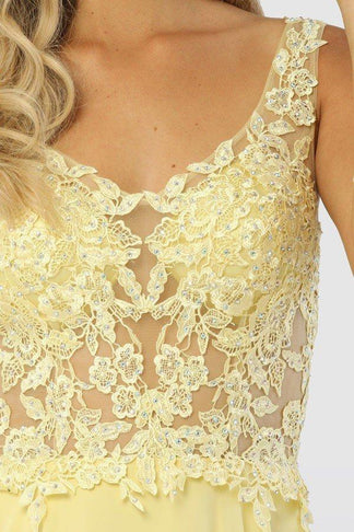 Lemon Long Formal Dress Evening Gown for $214.99 – The Dress Outlet