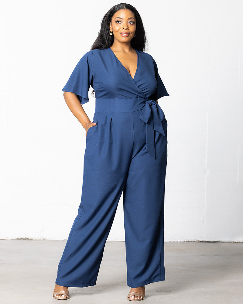 Jumpsuit Long Formal Plus Size Jumpsuit Kiyonna 37191311 Nouveau Navy