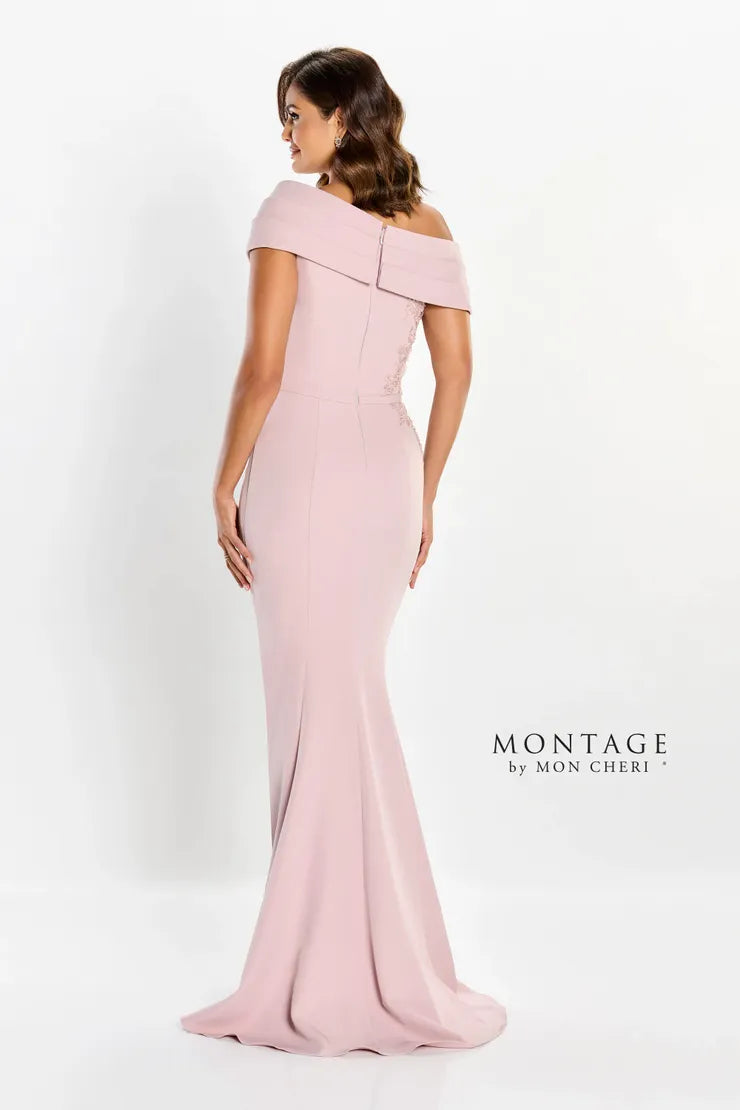 Montage M2208 Long A Line Ruffle Chic Formal Dress