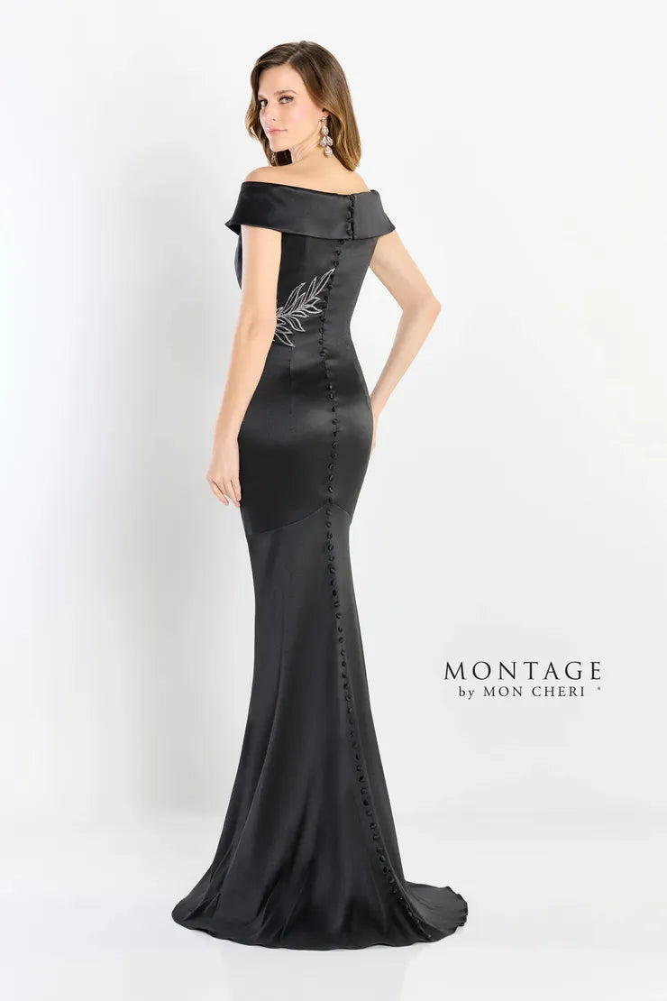 Montage M2210 Long Floral Fit Formal Evening Dress