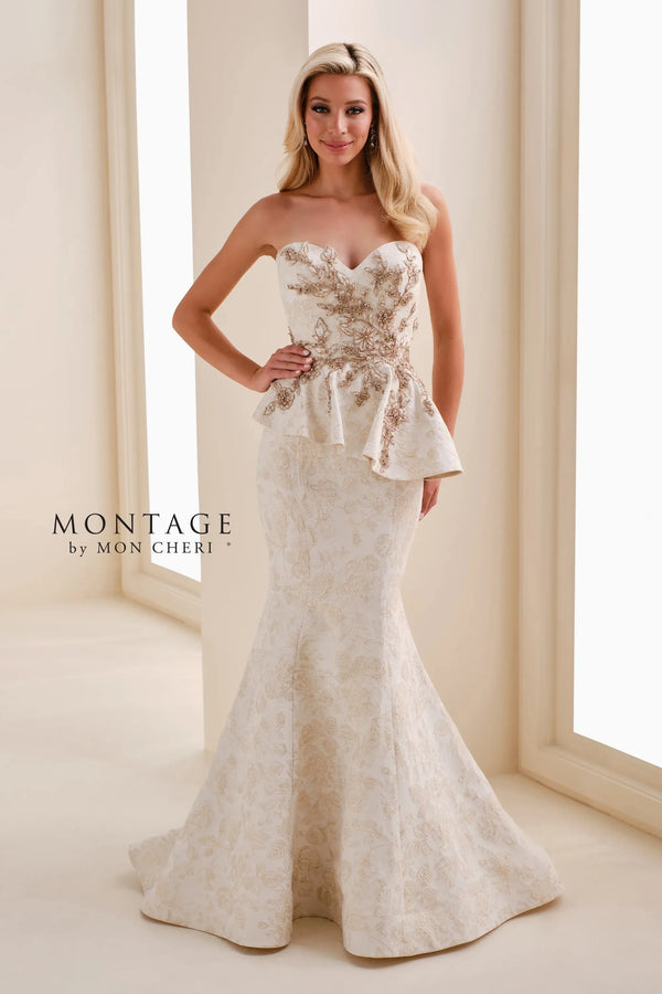 Montage M4208BRCD Long Beaded Formal Mermaid Dress