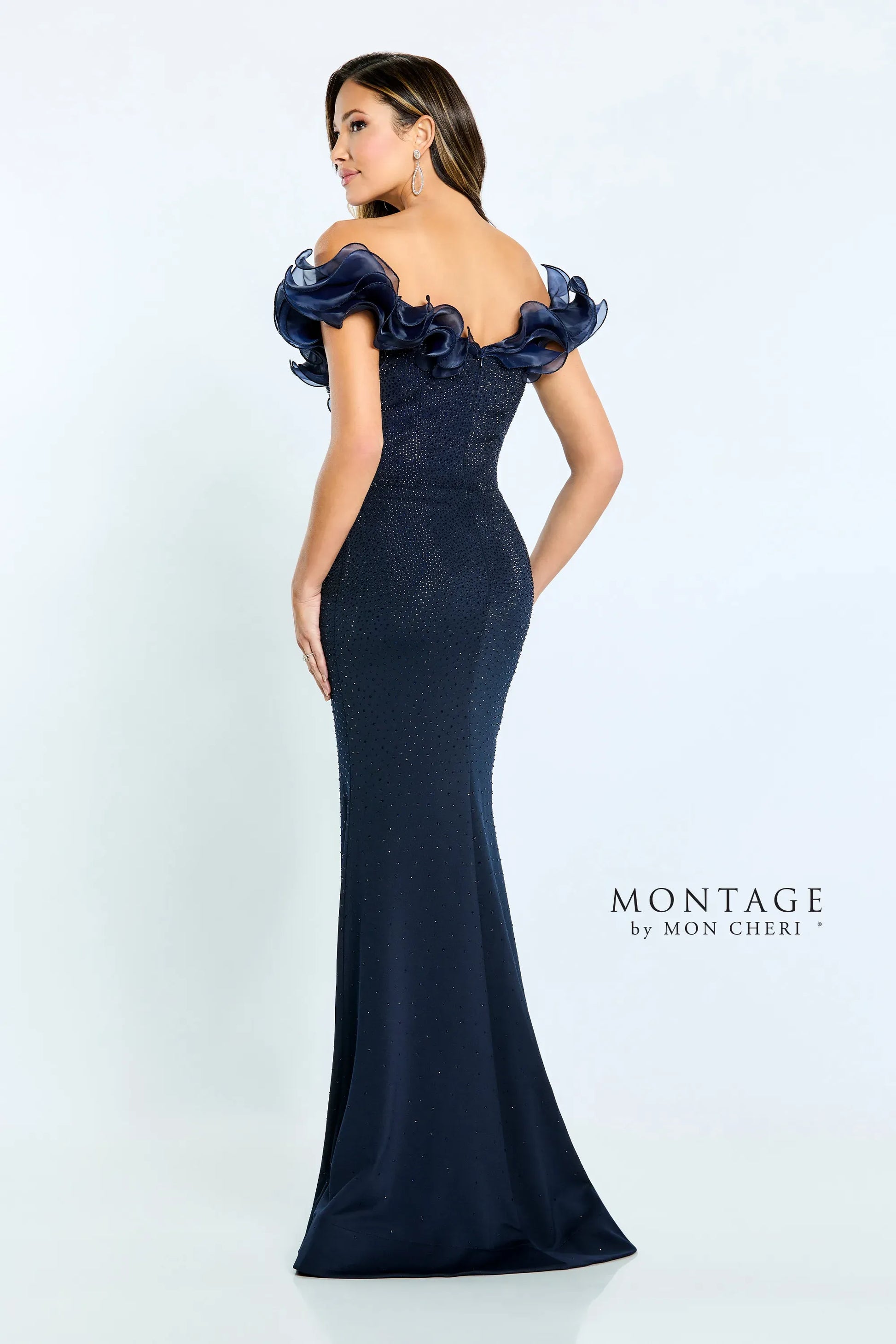 Montage M503 Mermaid Long Formal Beaded Dress