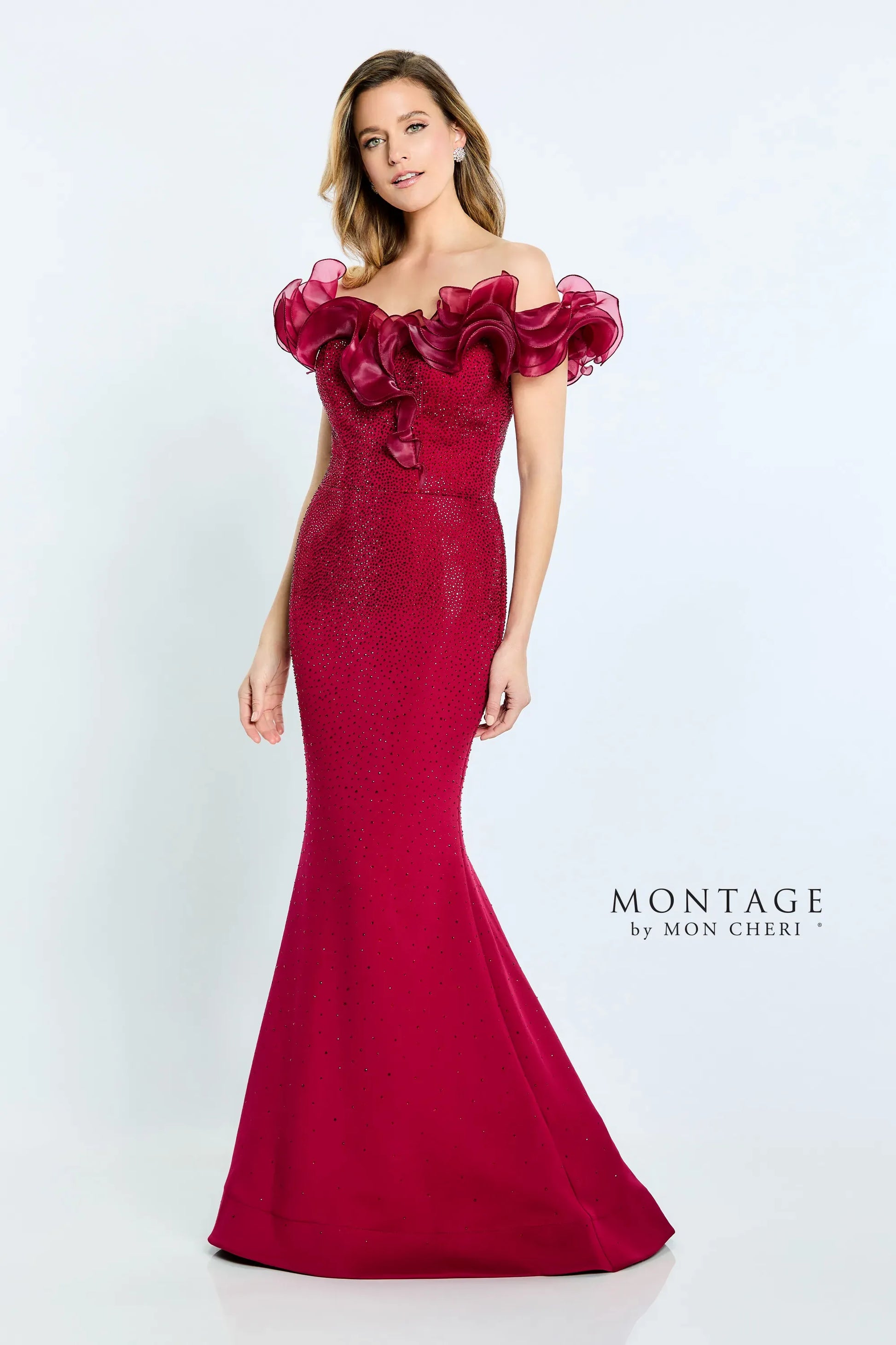 Montage M503 Mermaid Long Formal Beaded Dress