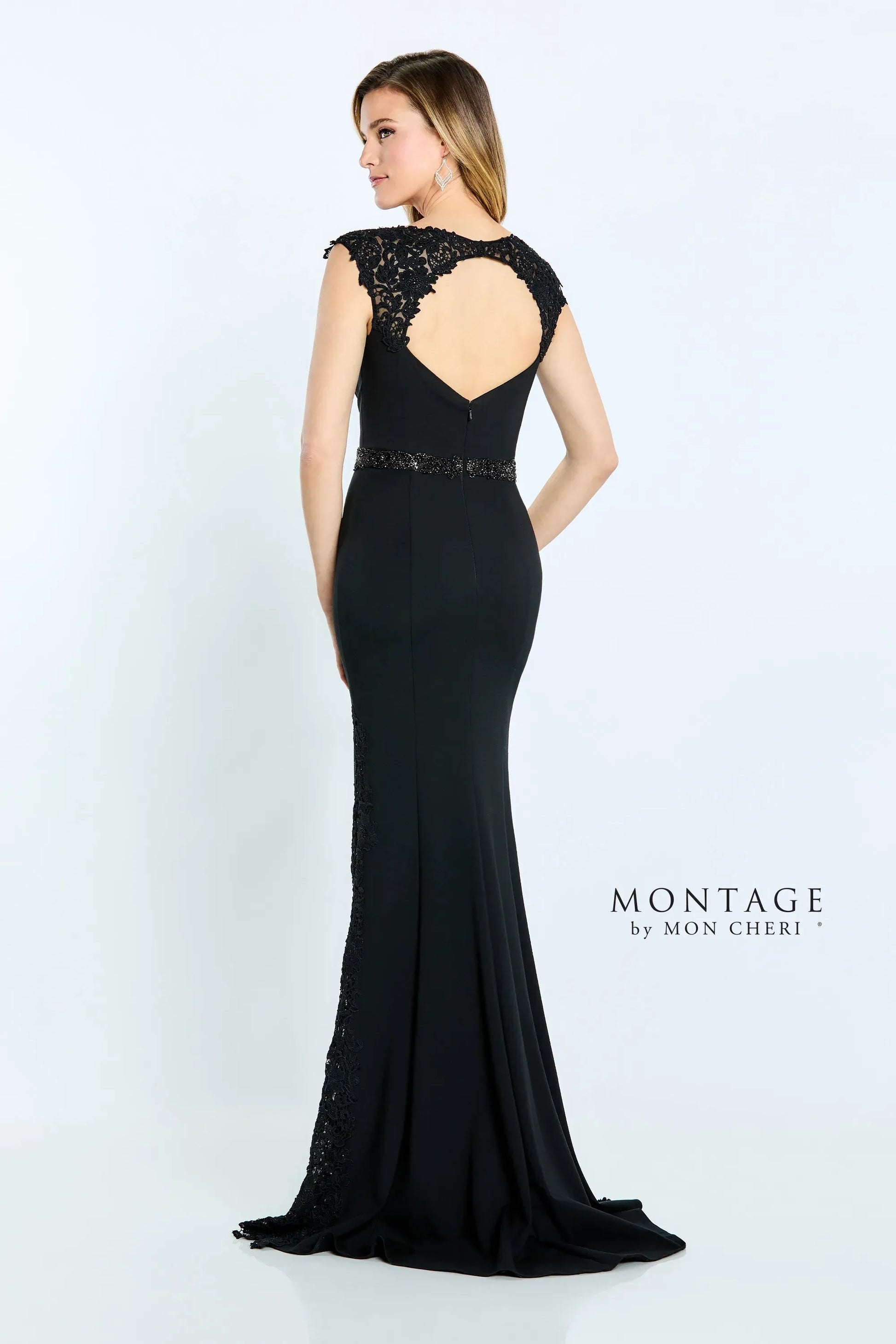 Montage M504 Long Mermaid Fit Formal Pleated Evening Dress