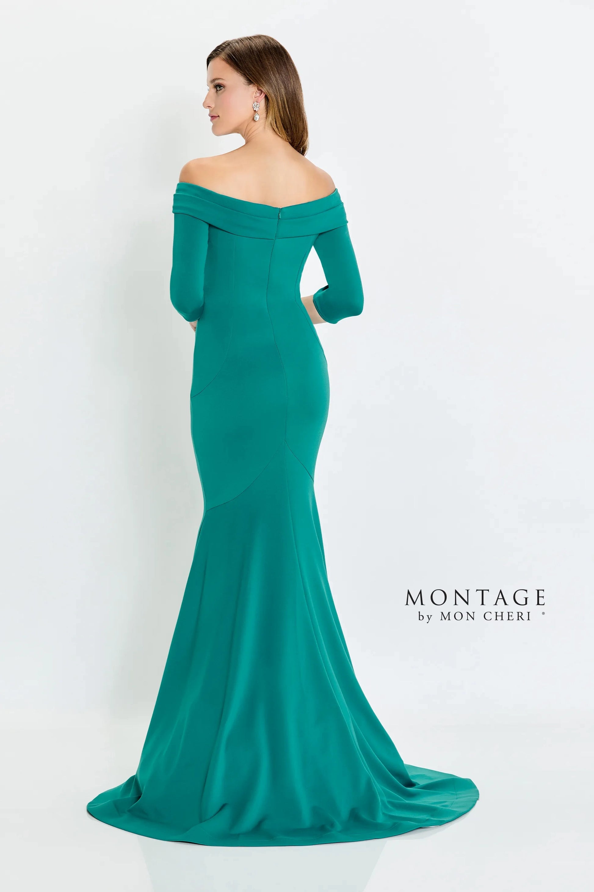 Montage M540 Long Mermaid Fit Formal Pleated Evening Dress