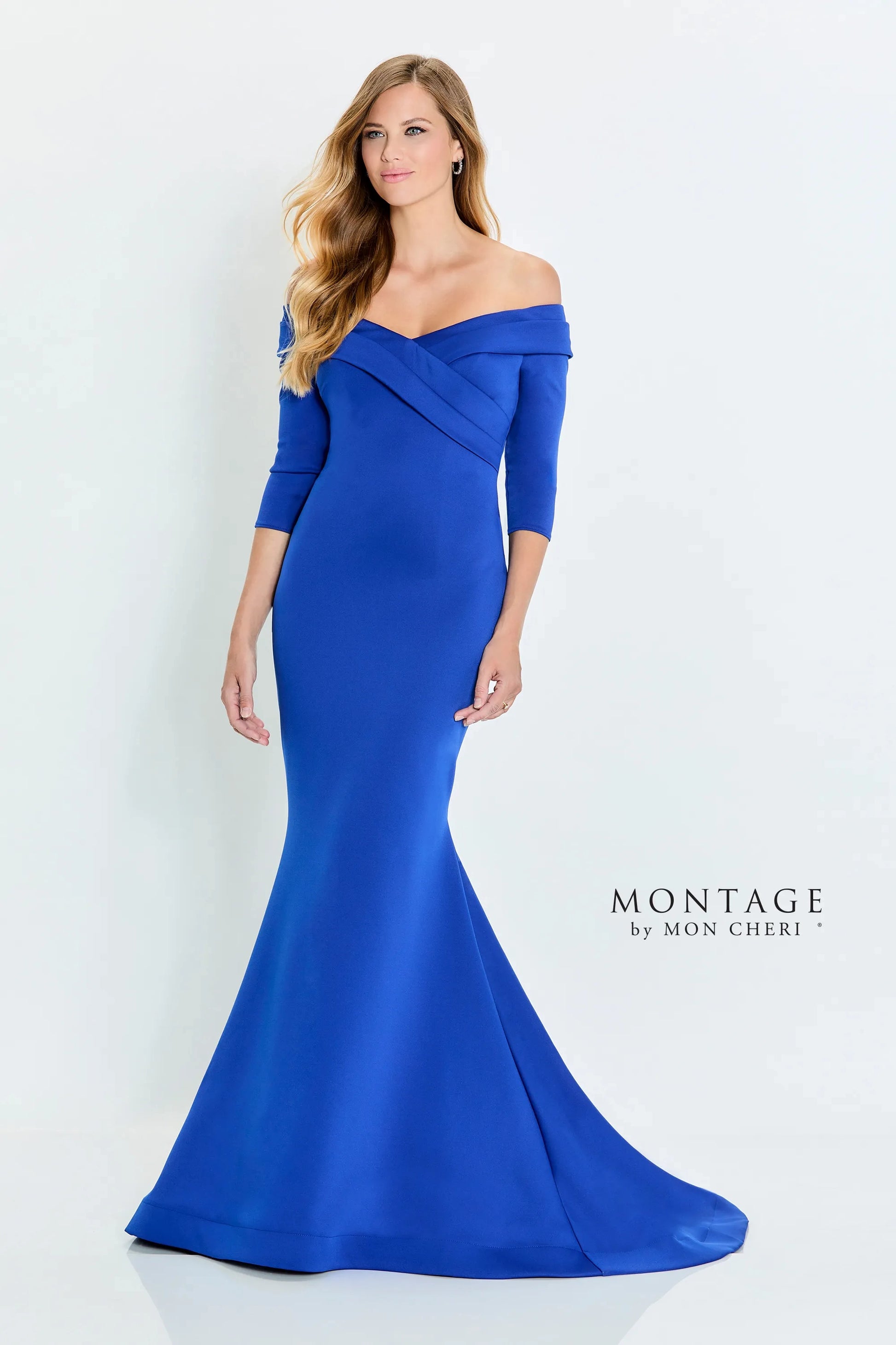 Montage M540 Long Mermaid Fit Formal Pleated Evening Dress