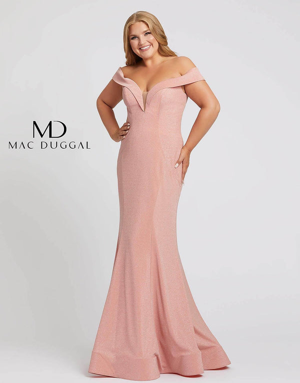 Fabulouss Off Shoulder Plus Size Prom Dress Off Shoulder Detail Mac Duggal 48977