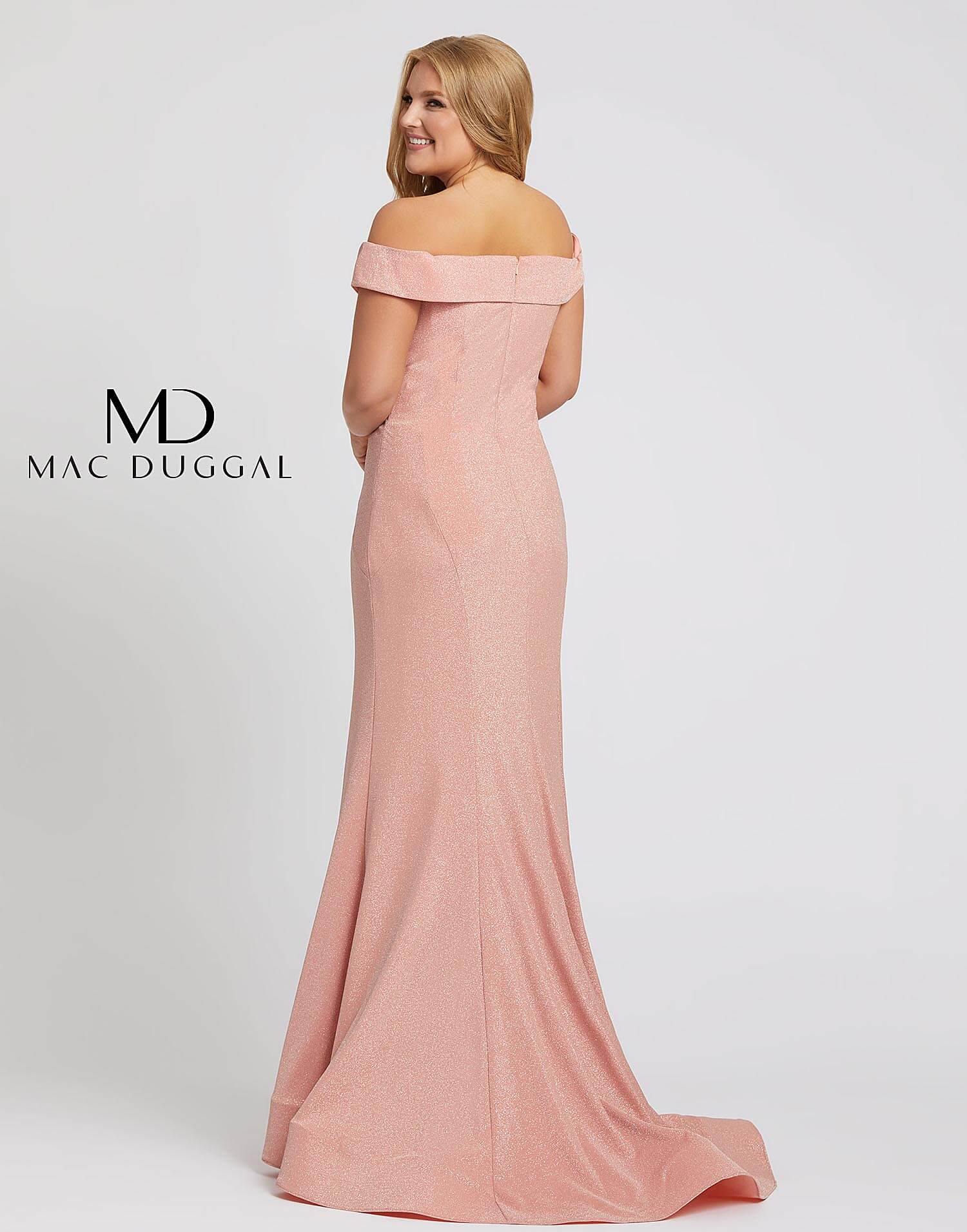 Mac Duggal 48977 Fabulouss Off Shoulder Plus Size Prom Dress