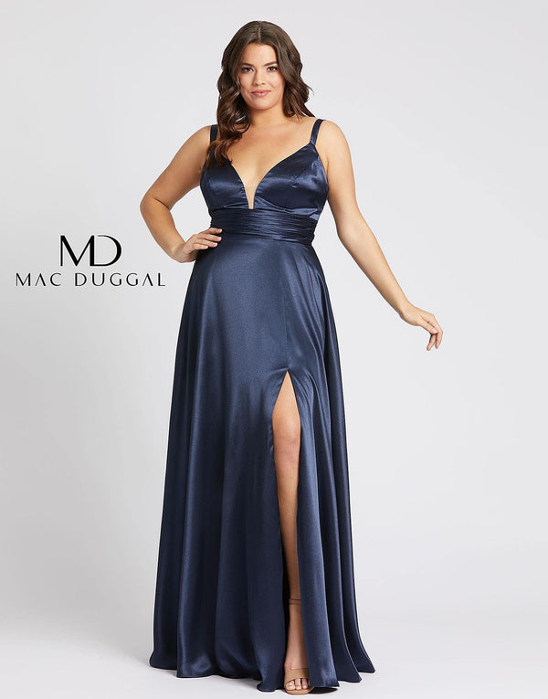 Fabulouss Prom Plus Size Slit Dress Slit Detail Mac Duggal 49044