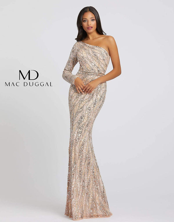 Prom Long Formal One Shoulder Evening Dress Mac Duggal 4982