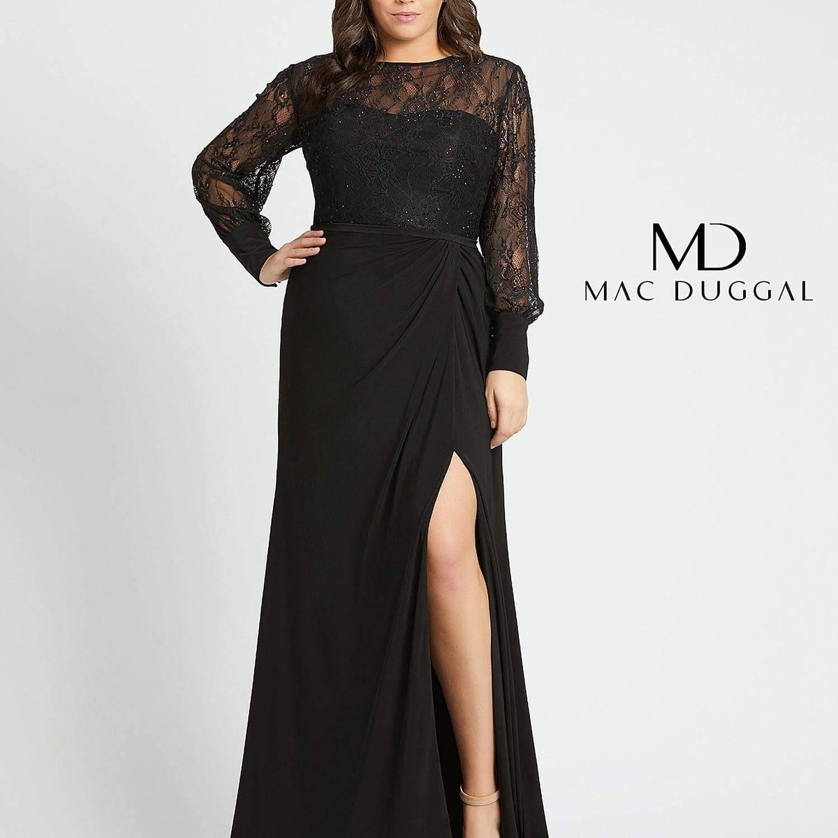 Mac Duggal 67143 Fabulouss Long Plus Size Formal Prom Dress – The Dress  Outlet