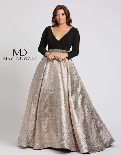 Mac Duggal Fabulouss Prom Plus Size Long Ball Gown 67229F - The Dress Outlet Mac Duggal