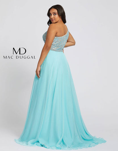 Mac Duggal Fabulouss One Shoulder Plus Size Prom Dress 67232F - The Dress Outlet Mac Duggal