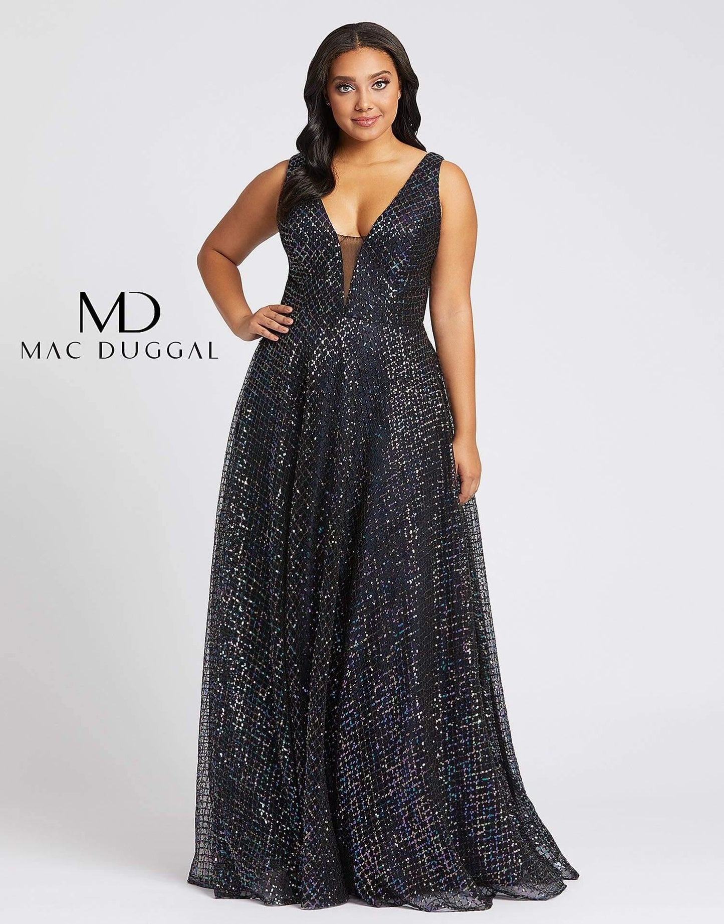 Mac Duggal Fabulouss PLus Size Prom Long Dress 77717F - The Dress Outlet Mac Duggal