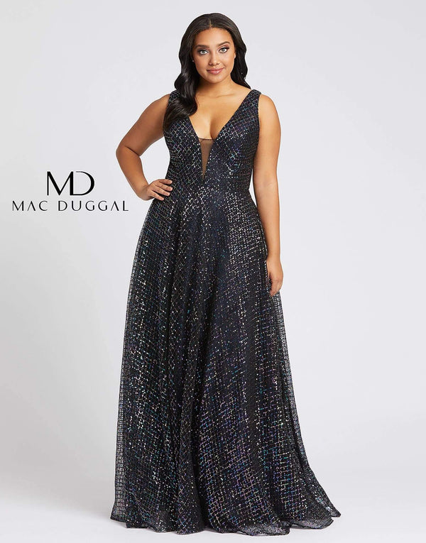 Fabulouss Plus Size Prom Long Dress Plus Size Mac Duggal 77717