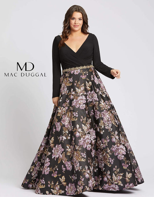 Mac Duggal Fabulouss Prom Plus Size Long Ball Gown 77745F - The Dress Outlet Mac Duggal