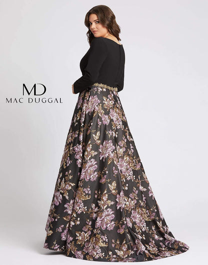 Mac Duggal Fabulouss Prom Plus Size Long Ball Gown 77745F - The Dress Outlet Mac Duggal