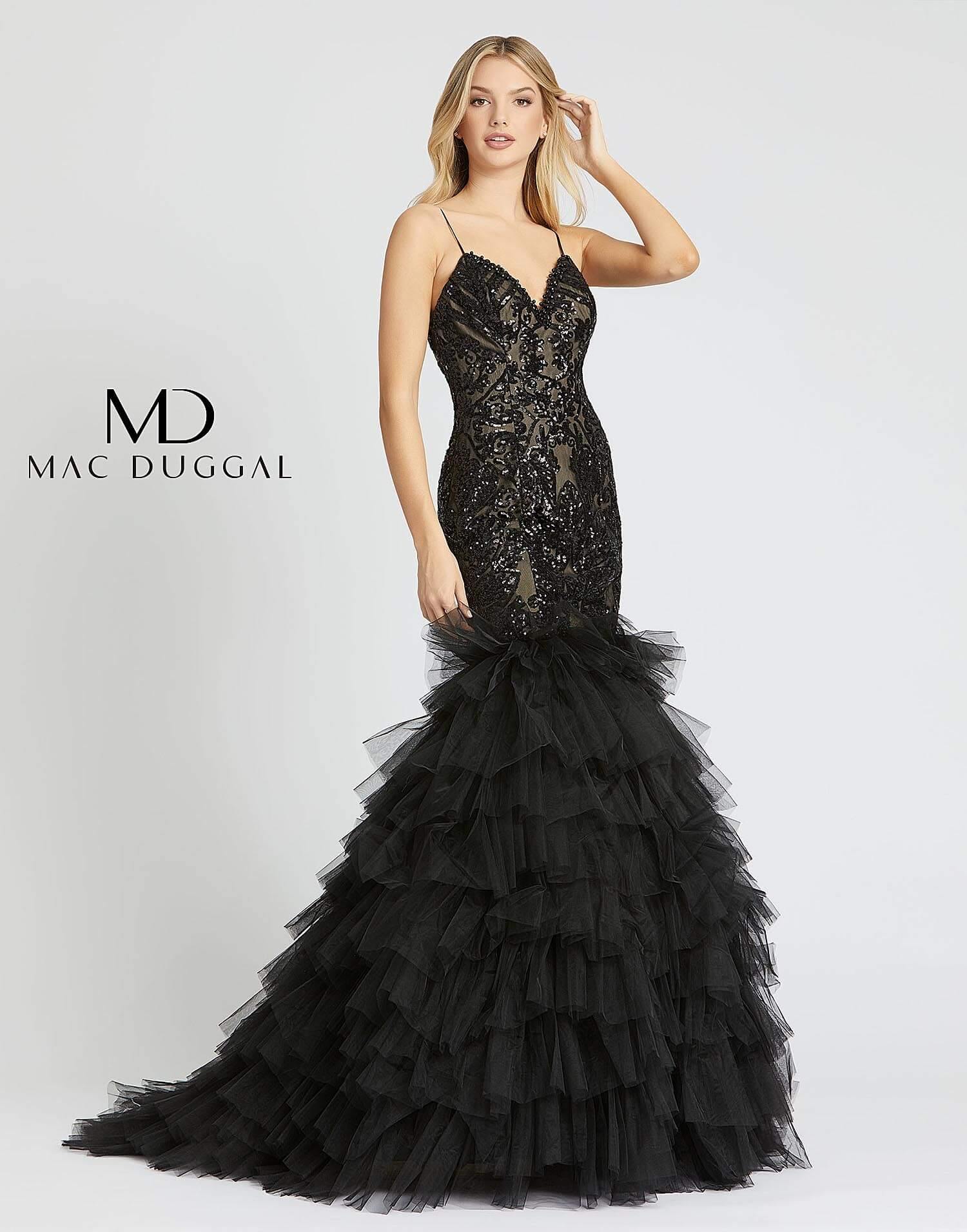 Mac Duggal Homecoming Prom Long Formal Mermaid Dress - The Dress Outlet Mac Duggal