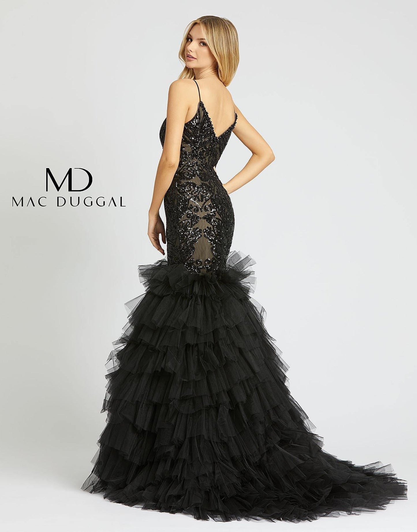 Mac Duggal Homecoming Prom Long Formal Mermaid Dress - The Dress Outlet Mac Duggal