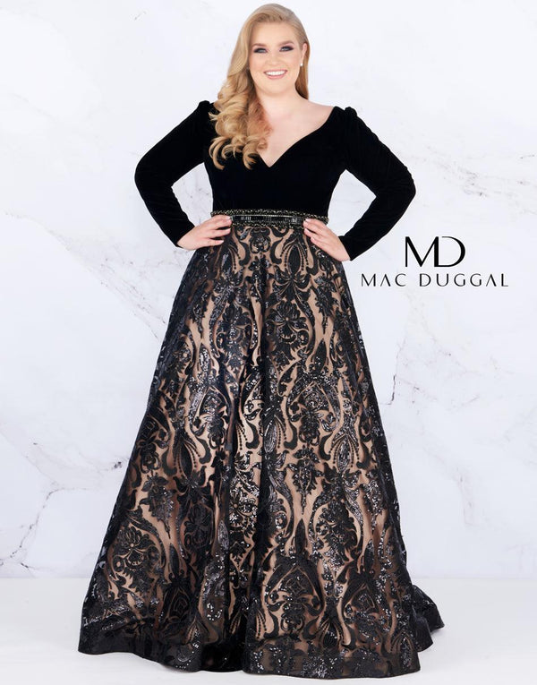 Long Prom Plus Size Dress Plus Size Mac Duggal