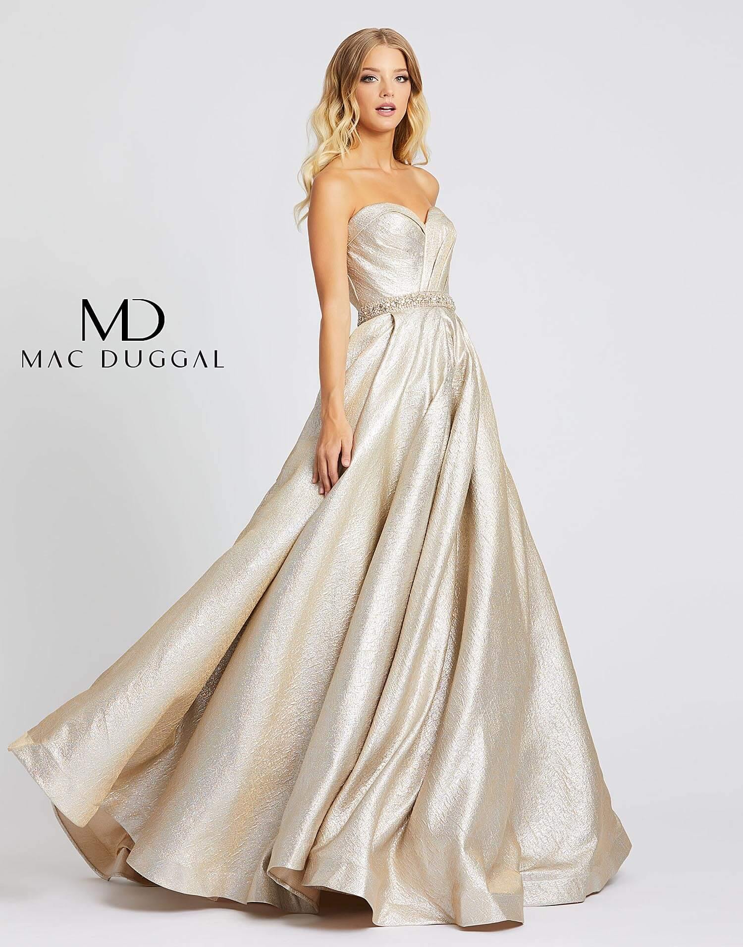 Mac Duggal Long Strapless Sweetheart Prom Ball Gown Sale