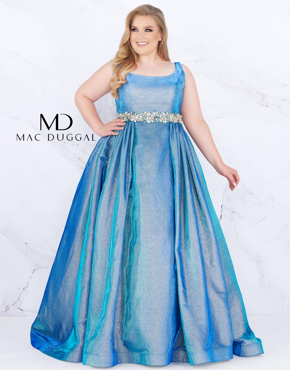 Gold Mac Duggal Plus Size Long Prom Dress for 557.99 The Dress Outlet