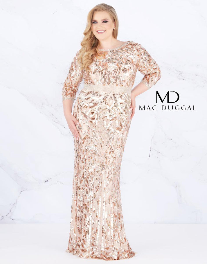 Platinum Mac Duggal Prom Long Dress Formal Plus Size for 598.0 The