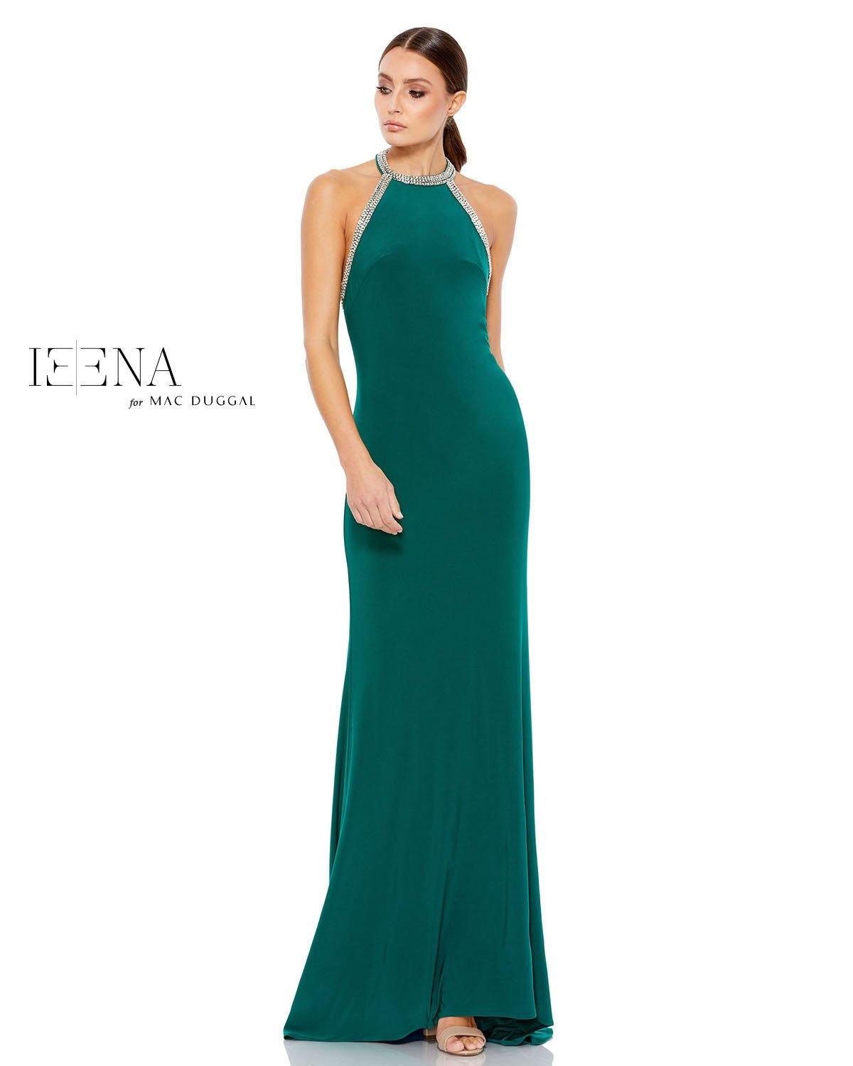 Mac Duggal 55285 Prom Long Formal Fitted Halter Gown