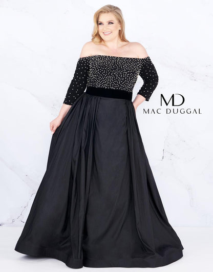 Mac Duggal Prom Plus Size Dress Long - The Dress Outlet Mac Duggal