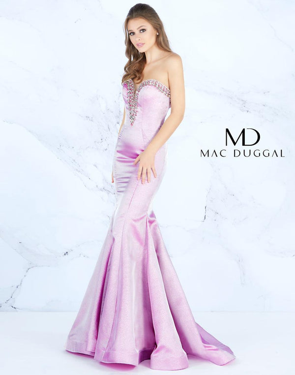 Strapless Long Mermaid Evening Gown Prom Dress Mermaid Silhouette Mac Duggal