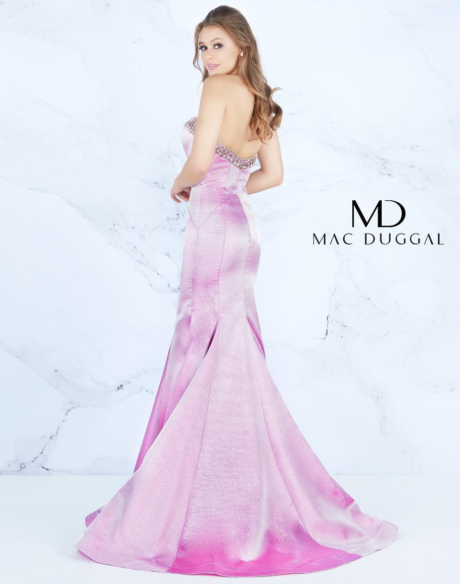 Mac Duggal Strapless Long Mermaid Evening Gown Prom Dress - The Dress Outlet Mac Duggal