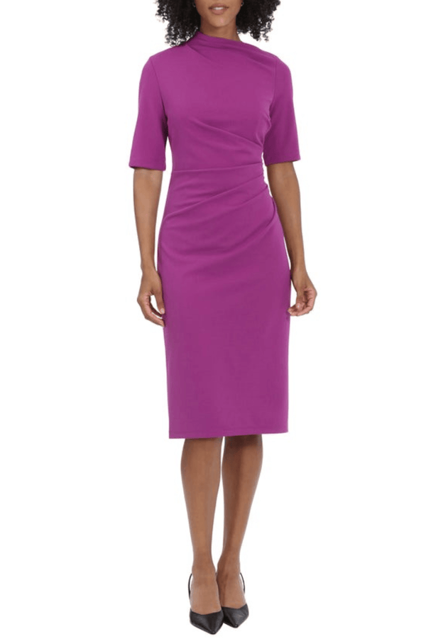 Pleated Waist Sheath Dress Maggy London G5230M