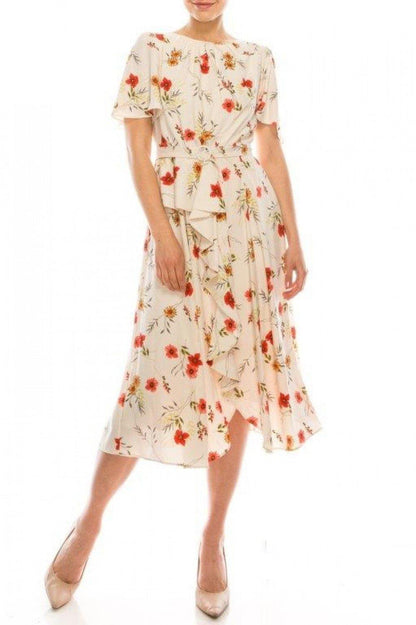 Maison Tara Floral Day Dress - The Dress Outlet