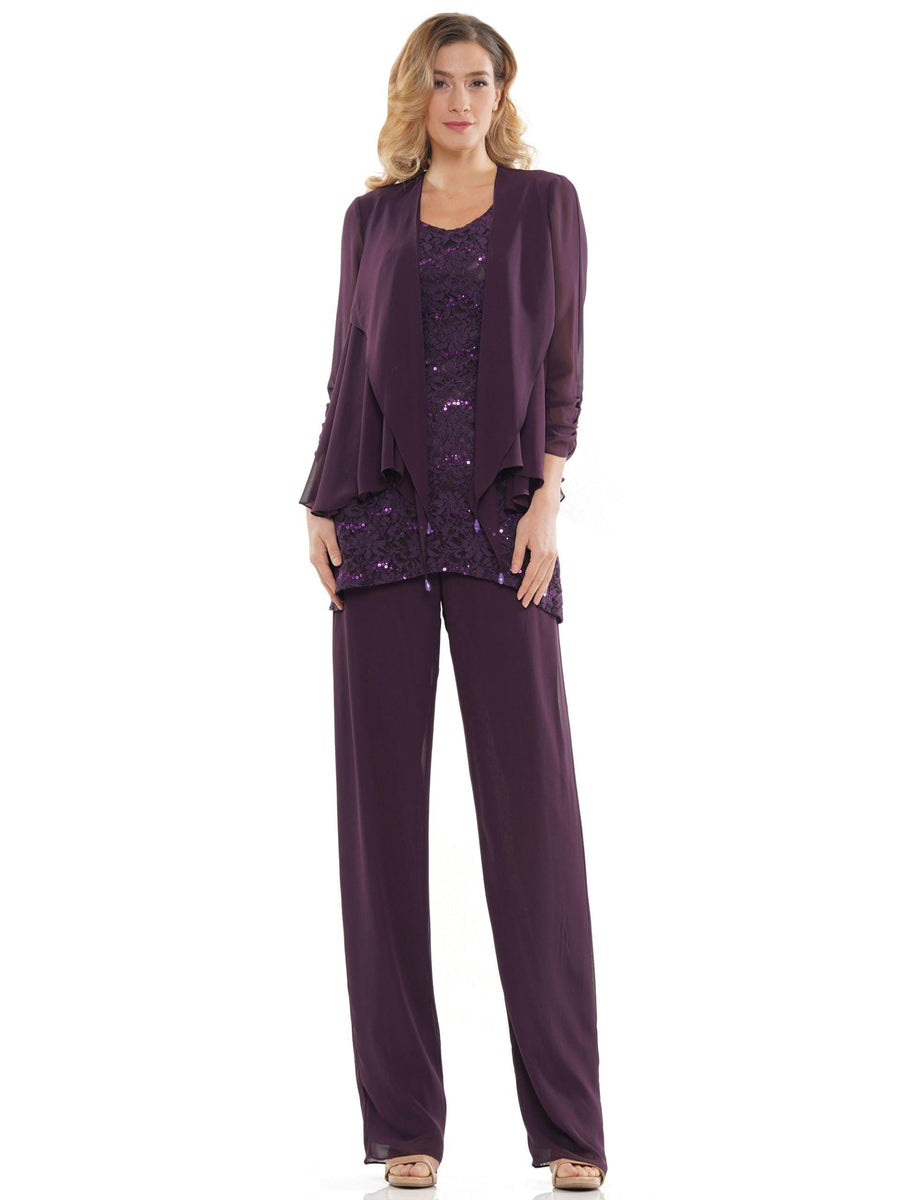 Marsoni Formal Mother of the Bride Pant Suit Eggplant